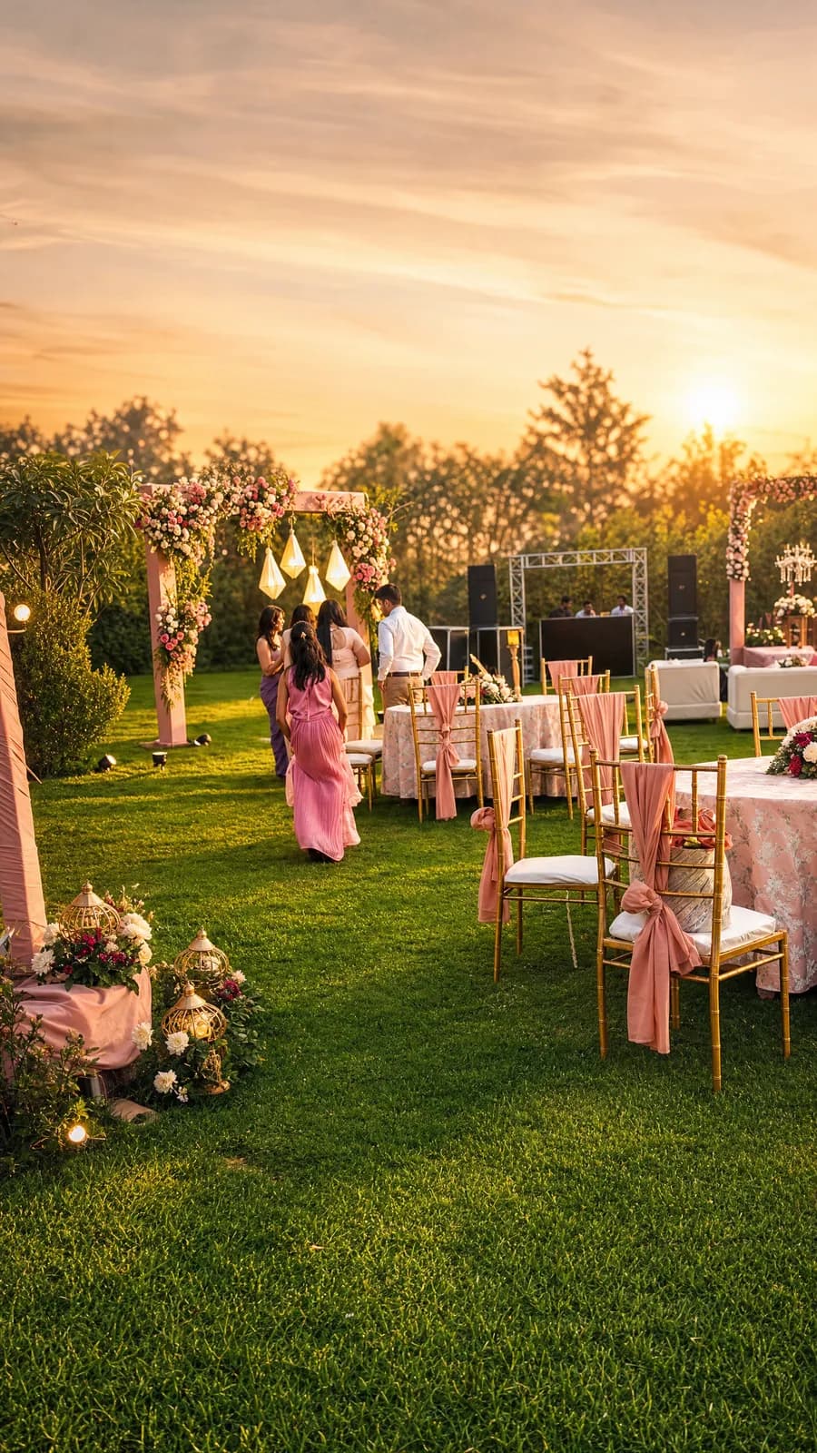 ZOVRYN wedding venue at golden hour